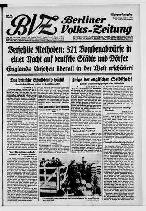 Berliner Volks-Zeitung vom 27.06.1940