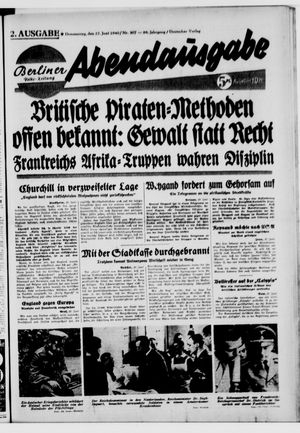 Berliner Volks-Zeitung vom 27.06.1940