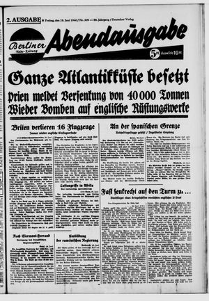 Berliner Volkszeitung vom 28.06.1940