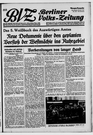 Berliner Volkszeitung vom 29.06.1940