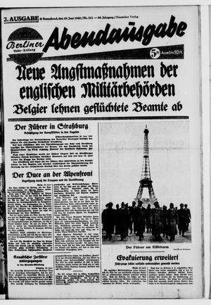 Berliner Volkszeitung vom 29.06.1940