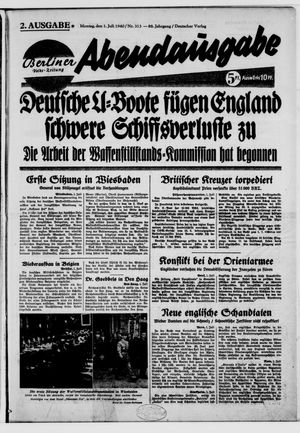 Berliner Volkszeitung vom 01.07.1940