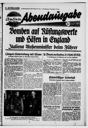 Berliner Volkszeitung vom 08.07.1940
