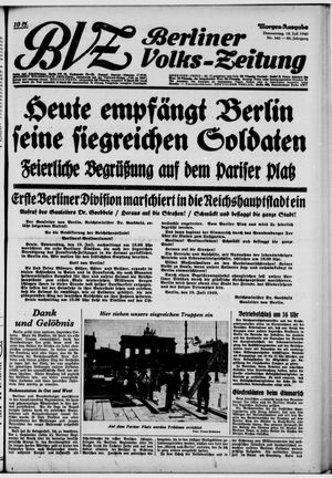 Berliner Volks-Zeitung vom 18.07.1940