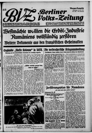 Berliner Volks-Zeitung vom 23.07.1940