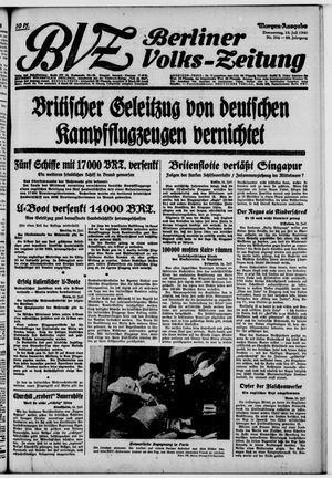 Berliner Volkszeitung on Jul 25, 1940