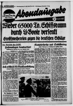 Berliner Volkszeitung vom 27.07.1940
