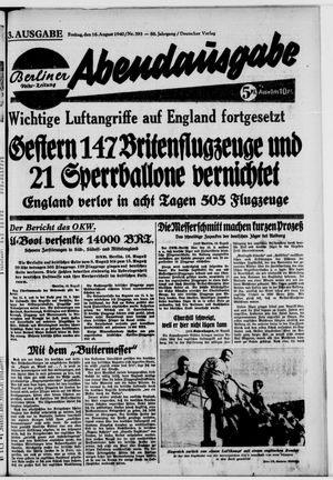 Berliner Volks-Zeitung vom 16.08.1940