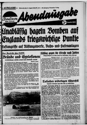 Berliner Volkszeitung vom 21.08.1940