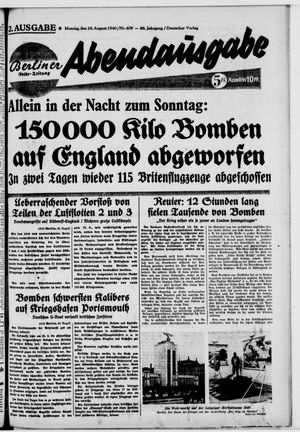 Berliner Volkszeitung vom 26.08.1940