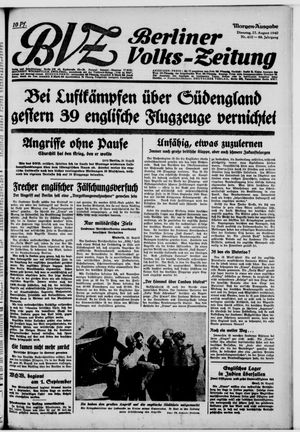 Berliner Volkszeitung vom 27.08.1940
