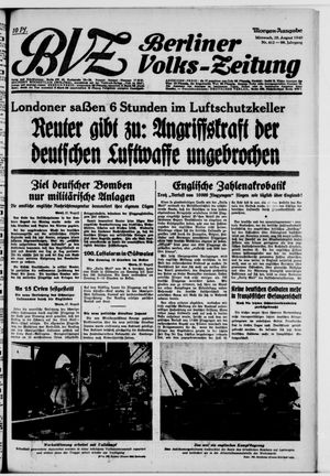 Berliner Volks-Zeitung vom 28.08.1940