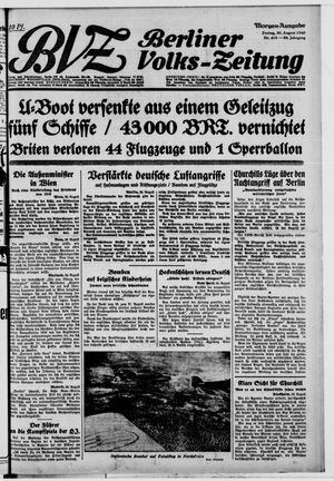 Berliner Volkszeitung vom 30.08.1940