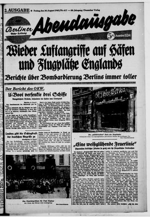 Berliner Volkszeitung vom 30.08.1940