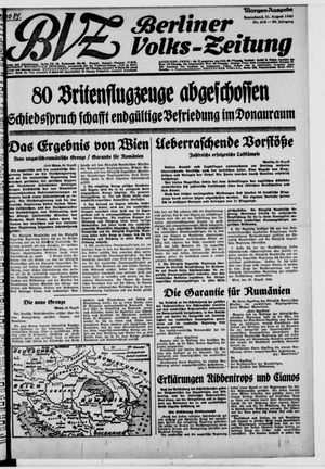 Berliner Volkszeitung vom 31.08.1940