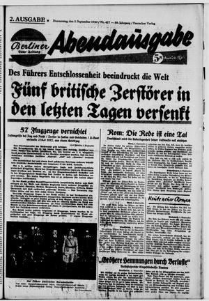 Berliner Volkszeitung vom 05.09.1940