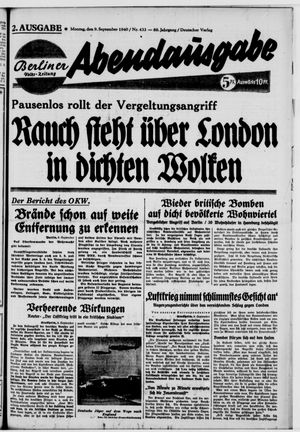 Berliner Volkszeitung vom 09.09.1940