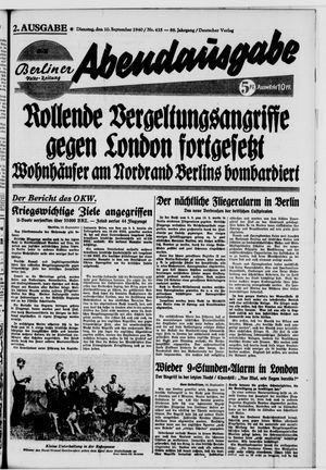 Berliner Volks-Zeitung vom 10.09.1940