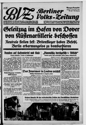 Berliner Volkszeitung vom 13.09.1940