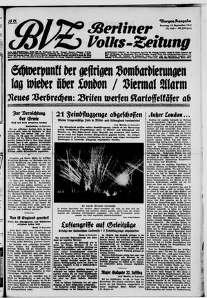 Berliner Volks-Zeitung vom 15.09.1940