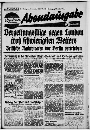 Berliner Volks-Zeitung vom 16.09.1940