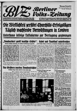 Berliner Volks-Zeitung vom 18.09.1940
