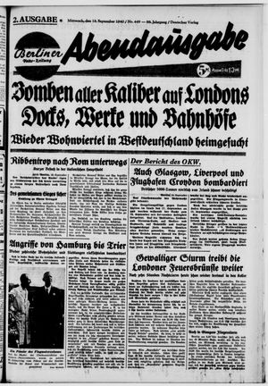 Berliner Volks-Zeitung vom 18.09.1940