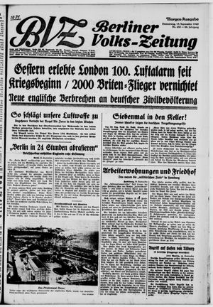 Berliner Volkszeitung vom 19.09.1940