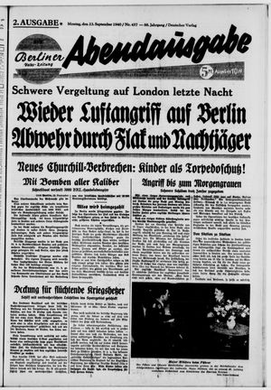 Berliner Volkszeitung vom 23.09.1940