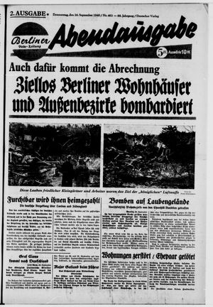 Berliner Volkszeitung vom 26.09.1940