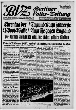 Berliner Volks-Zeitung vom 27.09.1940