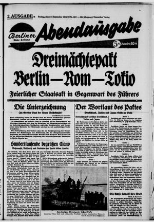 Berliner Volks-Zeitung vom 27.09.1940
