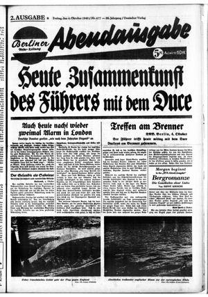 Berliner Volkszeitung vom 04.10.1940