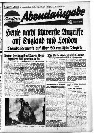 Berliner Volkszeitung vom 09.10.1940