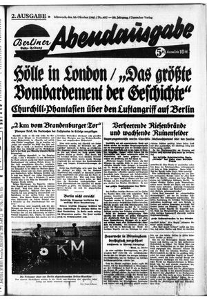 Berliner Volkszeitung vom 16.10.1940