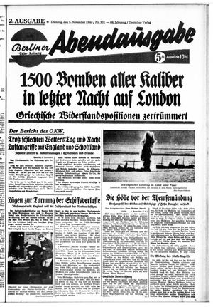 Berliner Volkszeitung vom 05.11.1940