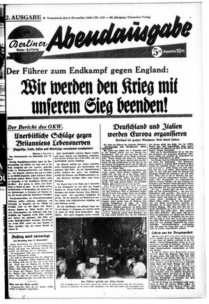 Berliner Volks-Zeitung vom 09.11.1940