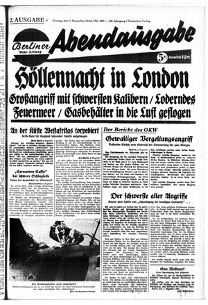 Berliner Volks-Zeitung vom 09.12.1940