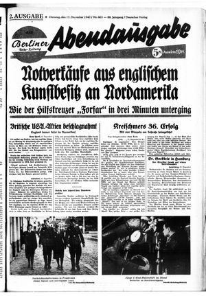 Berliner Volkszeitung vom 17.12.1940