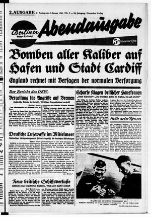Berliner Volkszeitung vom 03.01.1941