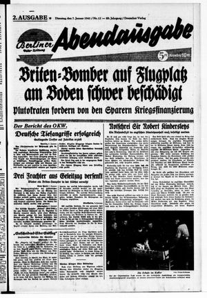 Berliner Volkszeitung vom 07.01.1941