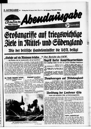 Berliner Volkszeitung vom 10.01.1941