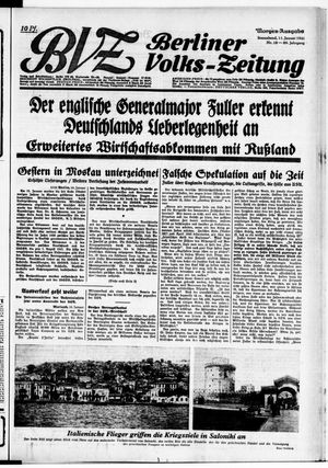 Berliner Volkszeitung vom 11.01.1941