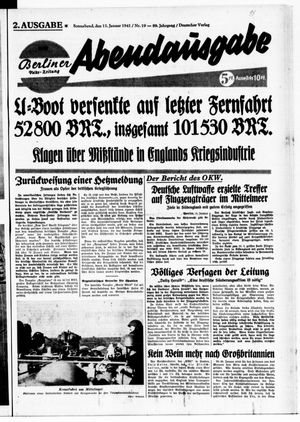 Berliner Volkszeitung vom 11.01.1941