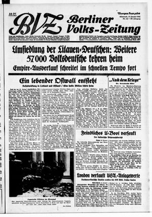 Berliner Volks-Zeitung vom 15.01.1941