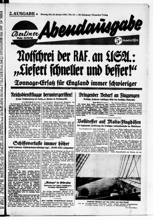 Berliner Volks-Zeitung vom 20.01.1941