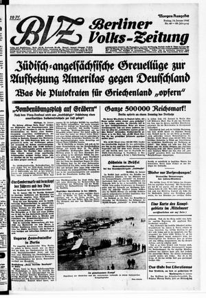 Berliner Volks-Zeitung vom 24.01.1941