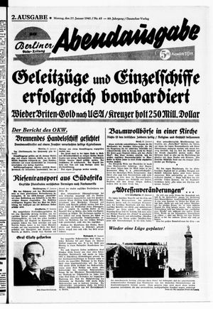 Berliner Volks-Zeitung vom 27.01.1941