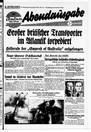 Berliner Volks-Zeitung vom 28.01.1941