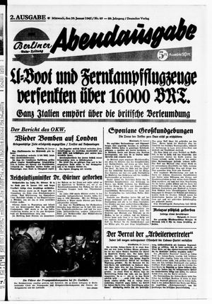 Berliner Volks-Zeitung vom 29.01.1941